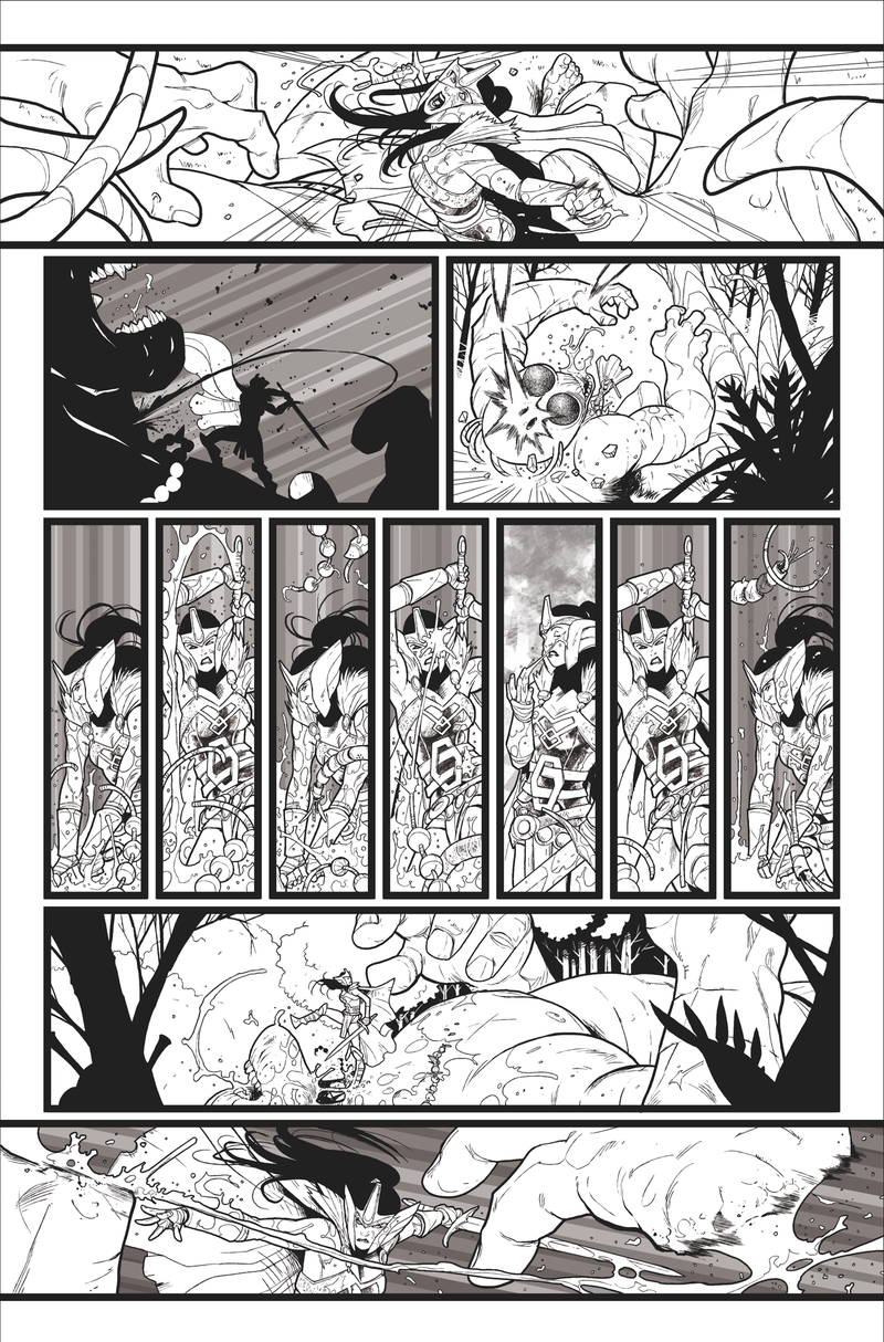 Journey Into Mystery #648 inks by Valerio Schiti